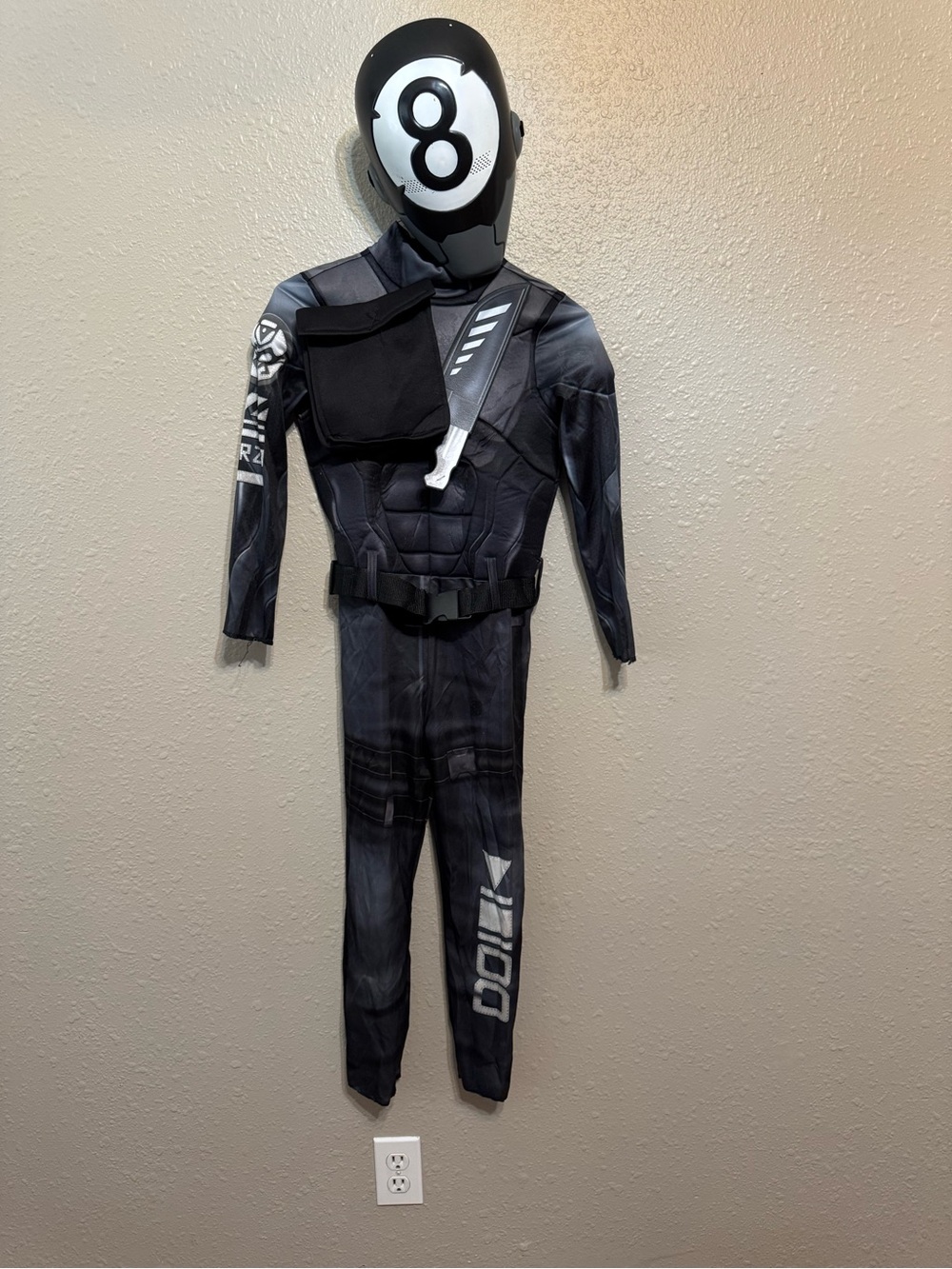 Kids Black Stealth Superhero Costume with Mask